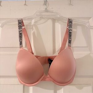 Victoria's Secret Very Sexy Logo Shine Strap Push Up Bra 32DD